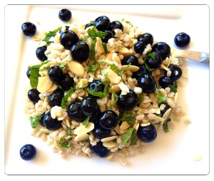 Barley, Blueberry and Mint Salad